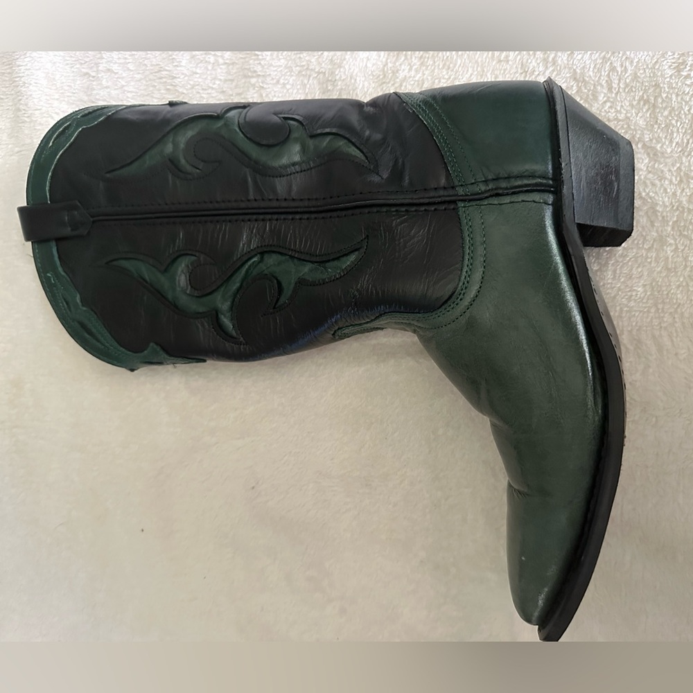 Vintage Dingo Green and Black Western Cowboy Boots size 5M - Picture 3 of 6